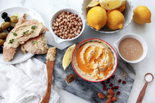 Load image into Gallery viewer, Hummus Chick classic hummus is both gluten-free and certified Kosher. Enjoy with some crackers or carrots and a side of olives

