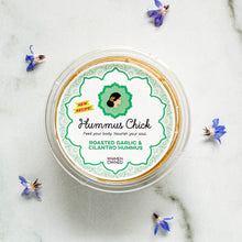 Load image into Gallery viewer, Hummus Chick&#39;s roasted garlic and cilantro hummus is the perfect addition to your fridge!
